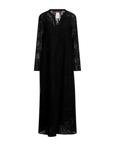 Max Mara Studio Woman Maxi Dress Black Size 10 Cotton, Polyamide