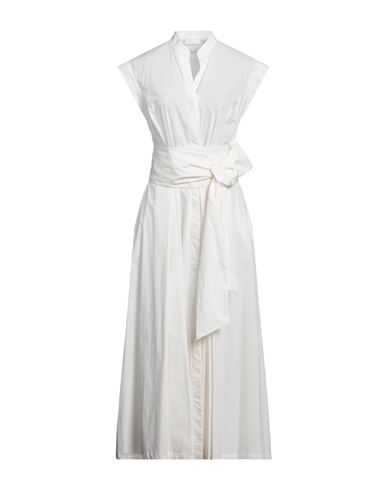 Ballantyne Woman Midi Dress White Size 10 Cotton