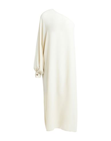 Shop Ottod'ame Woman Midi Dress Cream Size 4 Acetate, Silk In White