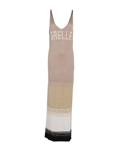 Gaelle Paris Gaëlle Paris Woman Maxi Dress Sand Size 2 Viscose, Metallic Fiber, Polyamide In Beige