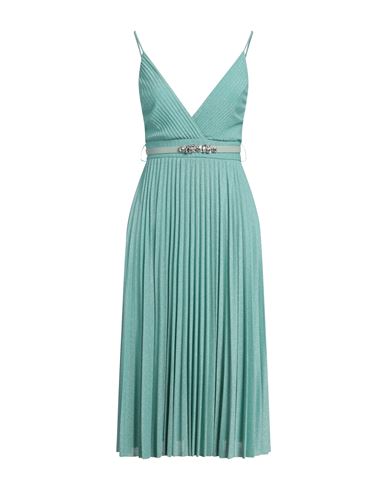 Liu •jo Woman Midi Dress Turquoise Size 4 Viscose, Polyamide, Polyester, Elastane In Blue