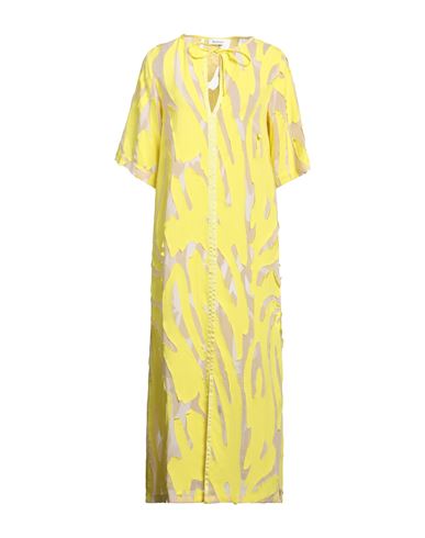 Rodebjer Woman Maxi Dress Yellow Size S Polyester, Viscose