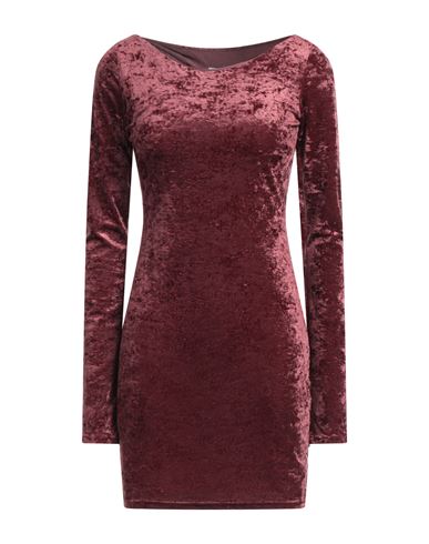 Matinee Matineé Woman Mini Dress Pastel Pink Size M Polyamide, Elastane In Brown