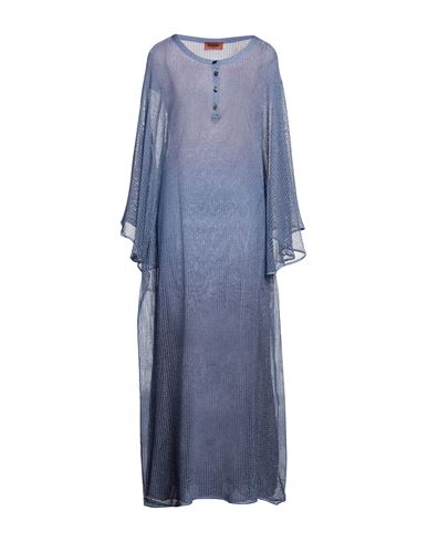 Missoni Woman Maxi Dress Pastel Blue Size 12 Viscose, Cupro, Polyester