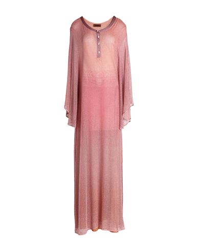 Shop Missoni Woman Maxi Dress Salmon Pink Size 6 Viscose, Cupro, Polyester