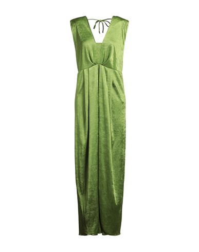 Nenette Woman Maxi Dress Green Size 10 Polyester In Green