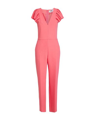 Shop Msgm Woman Jumpsuit Pink Size 6 Polyester, Viscose, Elastane