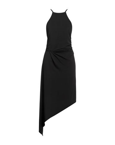 Celine Woman Midi Dress Black Size 6 Viscose, Elastane