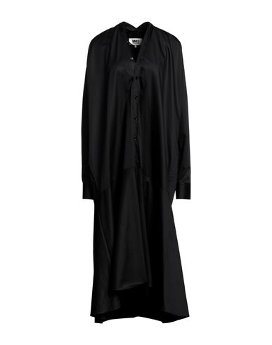 Mm6 Maison Margiela Woman Midi Dress Black Size 6 Cotton