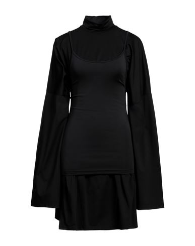 Mm6 Maison Margiela Woman Mini Dress Black Size L Polyamide, Elastane, Polyester