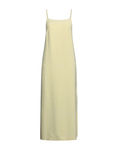 Ottod'ame Woman Maxi Dress Yellow Size 6 Viscose, Polyester, Nylon, Elastane In Neutral