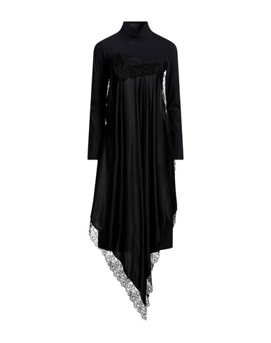 Mm6 Maison Margiela Woman Midi Dress Black Size S Polyamide, Elastane, Viscose