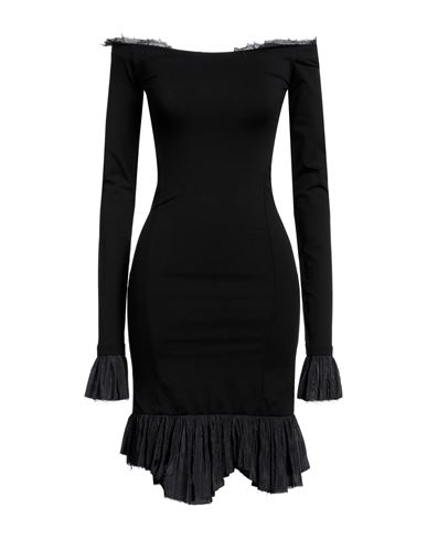Mm6 Maison Margiela Woman Mini Dress Black Size Xl Polyamide, Elastane, Polyester