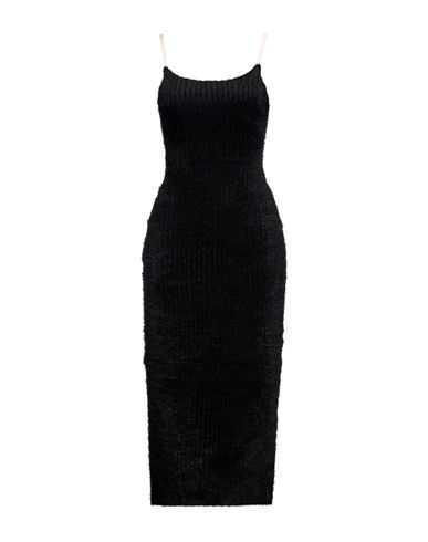 Shop Mm6 Maison Margiela Woman Midi Dress Black Size L Polyamide, Acrylic