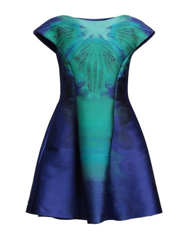 Alberta Ferretti Woman Mini Dress Blue Size 12 Polyester, Silk