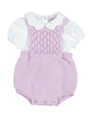 Shop Emporio Armani Newborn Girl Baby Set Lilac Size 3 Cotton In Purple