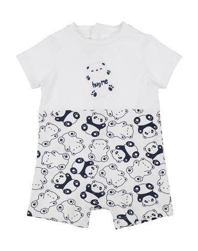 Shop Minibanda By Sarabanda Newborn Boy Baby Jumpsuits & Overalls White Size 1 Cotton, Elastane