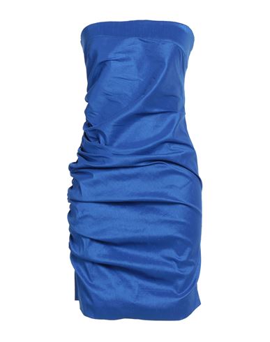Hanita Woman Mini Dress Bright Blue Size M Polyester, Nylon, Elastane