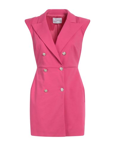 Soallure Woman Mini Dress Fuchsia Size 6 Cotton, Polyamide, Elastane In Pink