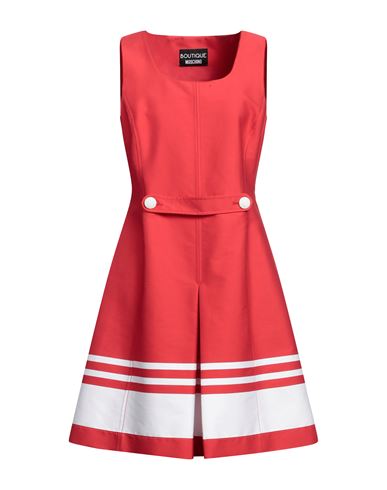 Boutique Moschino Woman Mini Dress Red Size 12 Cotton, Polyamide