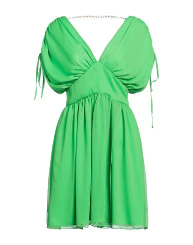 Hanita Woman Mini Dress Light Green Size L Polyester