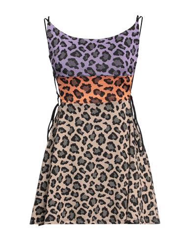 F**k Project Woman Mini Dress Light Purple Size L Viscose, Polyester, Elastane