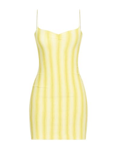 Gimaguas Woman Mini Dress Yellow Size L Viscose In Yellow
