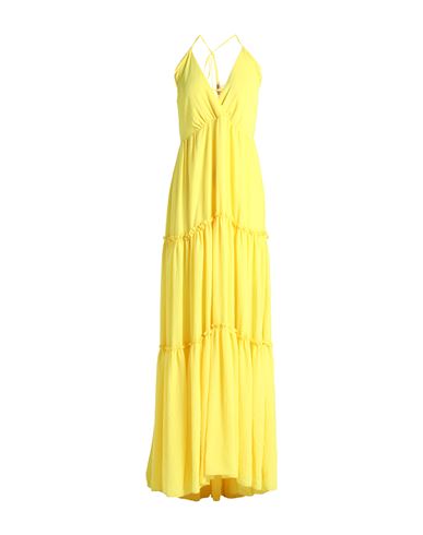 Shop Hanita Woman Maxi Dress Yellow Size L Polyester