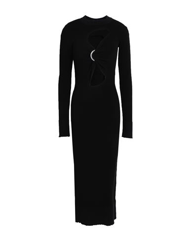 Attico The  Woman Midi Dress Black Size 4 Viscose, Polyester, Acrylic, Polyamide, Mohair Wool