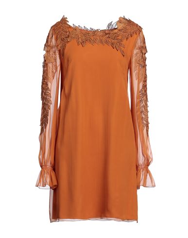 Shop Alberta Ferretti Woman Mini Dress Mandarin Size 10 Silk