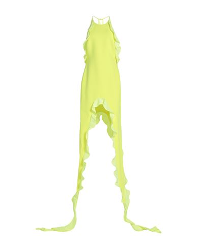 David Koma Woman Mini Dress Yellow Size 6 Acetate, Viscose, Elastane, Polyamide In Green