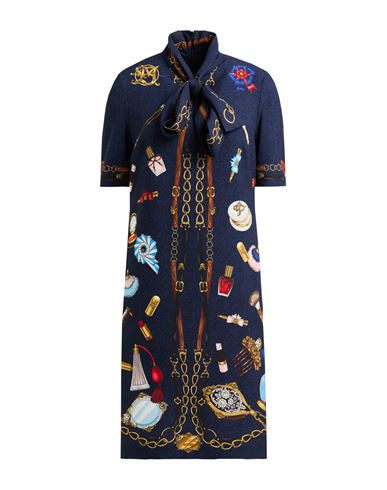 Boutique Moschino Woman Mini Dress Navy Size 10 Polyester, Elastane
