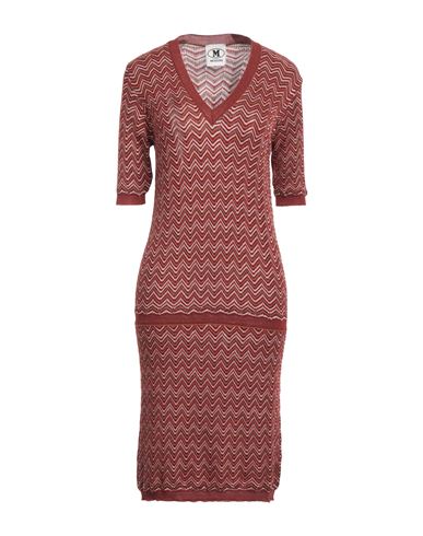 M Missoni Woman Midi Dress Brown Size L Viscose, Cotton, Wool, Metallic Fiber, Polyamide