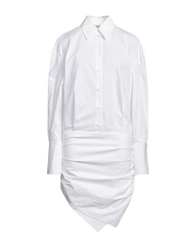 Shop Attico The  Woman Mini Dress White Size 4 Cotton