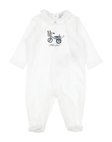 Shop Emporio Armani Newborn Boy Baby Jumpsuits & Overalls White Size 3 Cotton