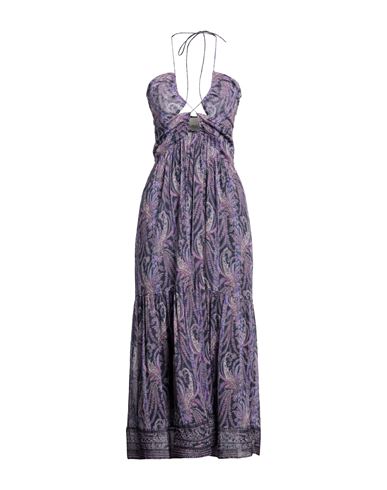 Isabel Marant Birona Cotton And Silk Midi Dress In Purple