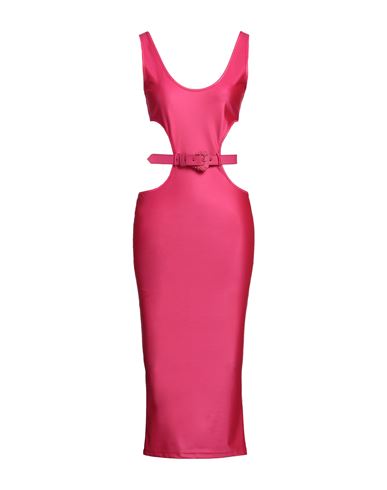 Versace Jeans Couture Woman Midi Dress Fuchsia Size 6 Polyamide, Elastane In Pink