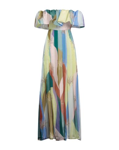 Raquel Diniz Woman Maxi Dress Blue Size 4 Silk In Animal Print