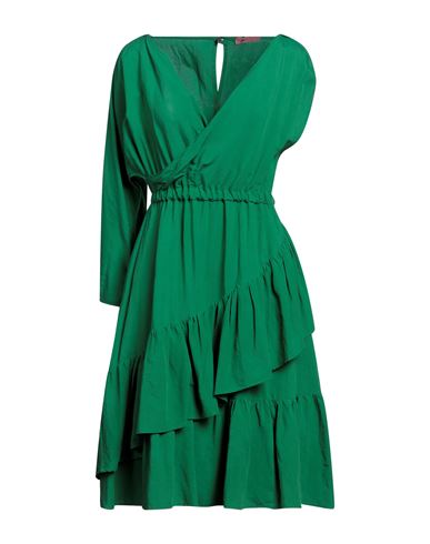 Rose A Pois Rosé A Pois Woman Midi Dress Green Size 8 Viscose, Linen