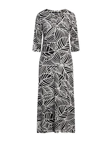 Shop Au Soleil De Saint Tropez Woman Midi Dress Black Size 10 Polyester, Elastane