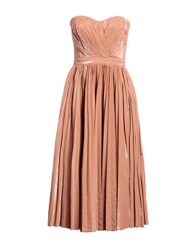 Shop Elisabetta Franchi Woman Midi Dress Salmon Pink Size 6 Viscose, Polyester, Cotton, Metallic Fiber, P