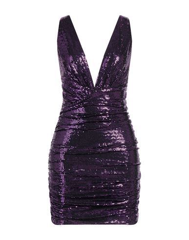 Shop Alexandre Vauthier Woman Mini Dress Purple Size 4 Polyamide, Polyester, Elastane