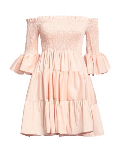 Imperial Woman Mini Dress Blush Size Xs Cotton, Polyamide, Elastane In Pink