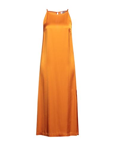 Ottod'ame Woman Midi Dress Orange Size 2 Viscose