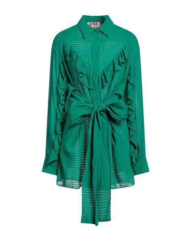 Gina Gorgeous Woman Mini Dress Green Size 6 Rayon, Polyamide