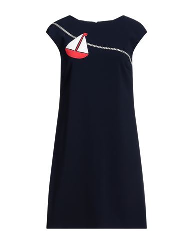 Boutique Moschino Woman Mini Dress Midnight Blue Size 12 Polyester, Elastane