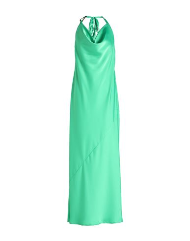Shop Hanita Woman Maxi Dress Light Green Size M Polyester