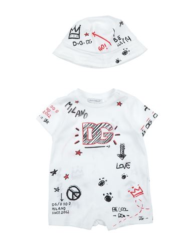 Shop Dolce & Gabbana Newborn Boy Baby Accessories Set White Size 0 Cotton