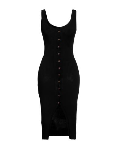 Akep Woman Midi Dress Black Size M Viscose, Polyester