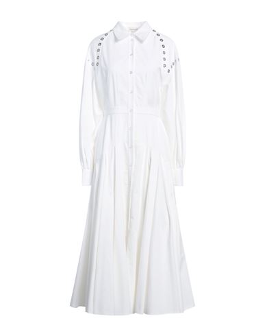 Alexander Mcqueen Woman Maxi Dress White Size 8 Cotton